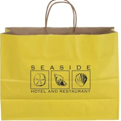 Tonal Striped Matte Paper Bag - 13 inches x 16 inches