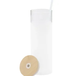 Totem Glass Tumbler with Straw - 25 oz.