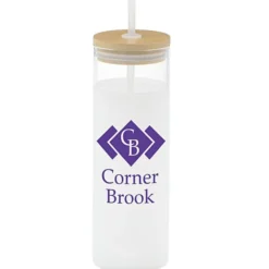 Totem Glass Tumbler with Straw - 25 oz.