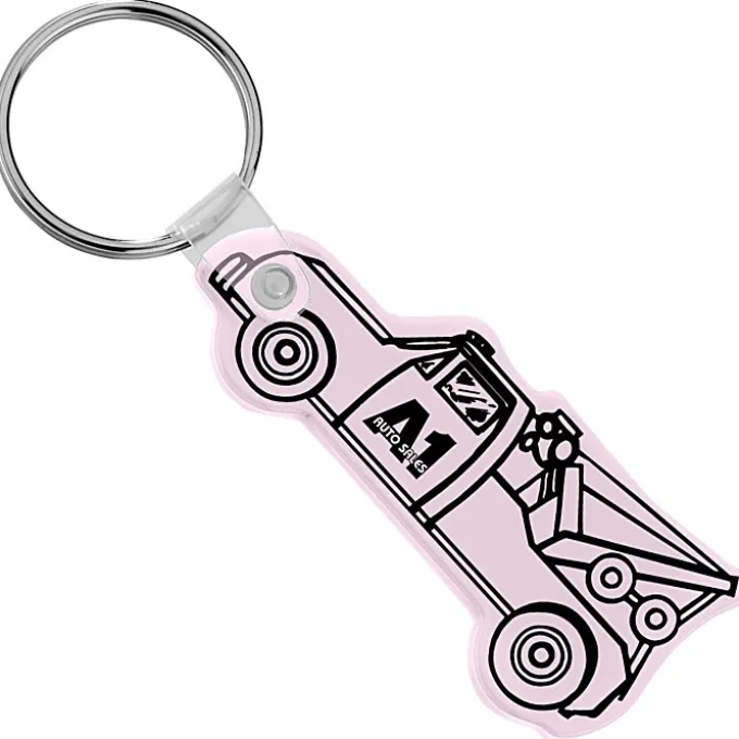 Tow Truck Soft Keychain - Opaque