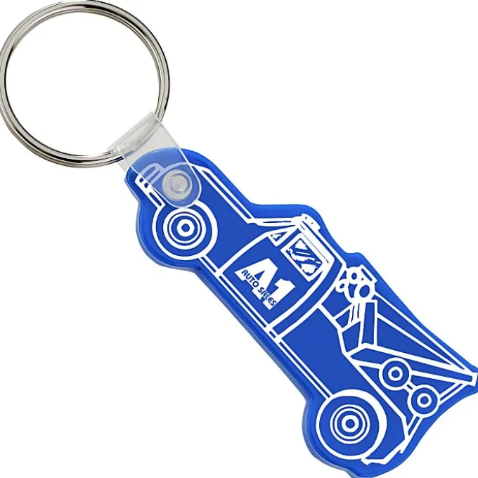 Tow Truck Soft Keychain - Opaque