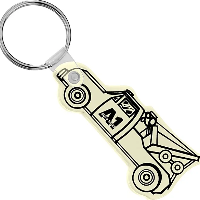 Tow Truck Soft Keychain - Opaque