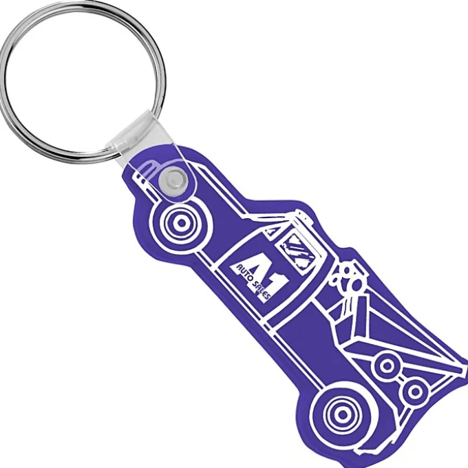 Tow Truck Soft Keychain - Opaque