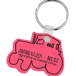 Tractor Soft Keychain - Translucent