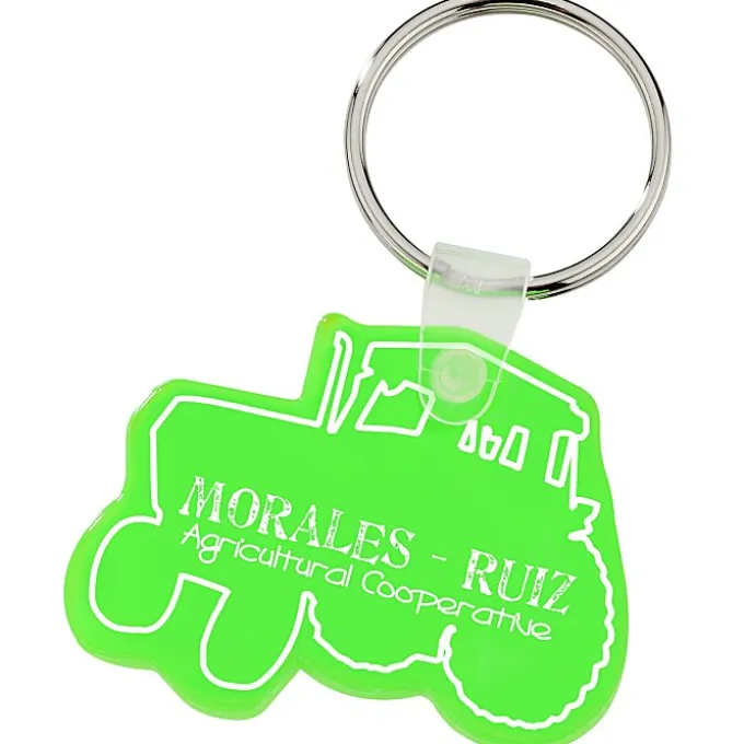 Tractor Soft Keychain - Translucent