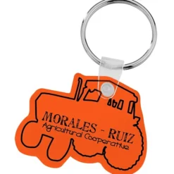 Tractor Soft Keychain - Translucent