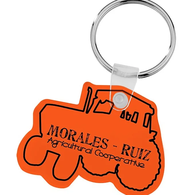 Tractor Soft Keychain - Translucent