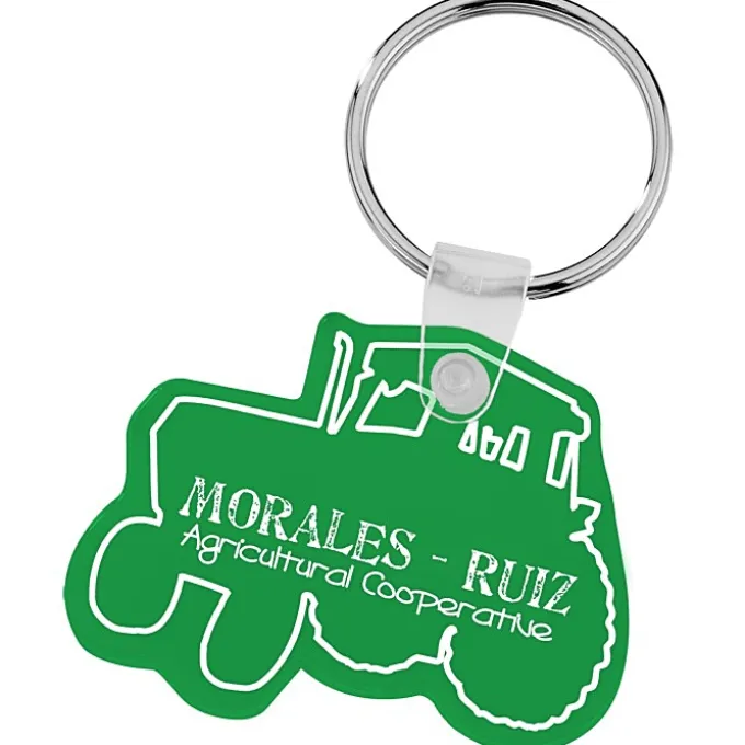 Tractor Soft Keychain - Translucent