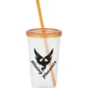 Translucent Stadium Cup with Lid & Straw - 20 oz