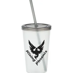 Translucent Stadium Cup with Lid & Straw - 20 oz