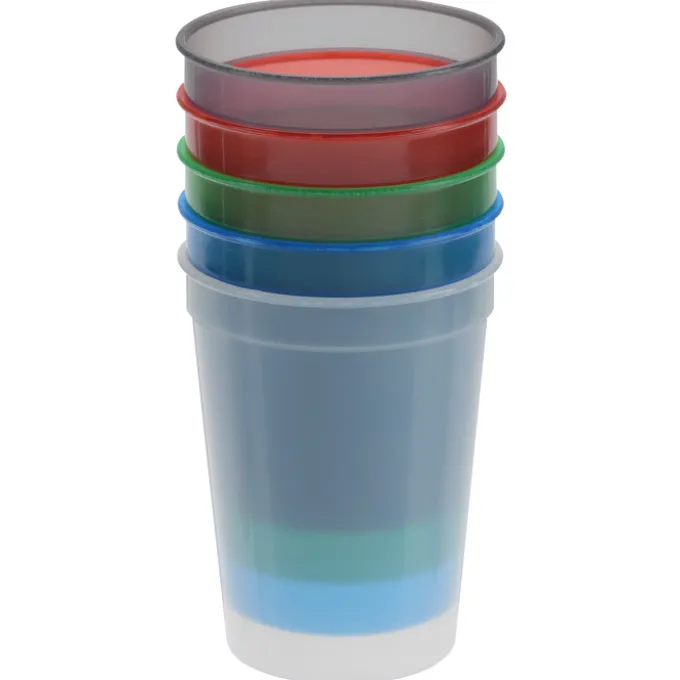 Translucent Stadium Cup with Lid & Straw - 12 oz