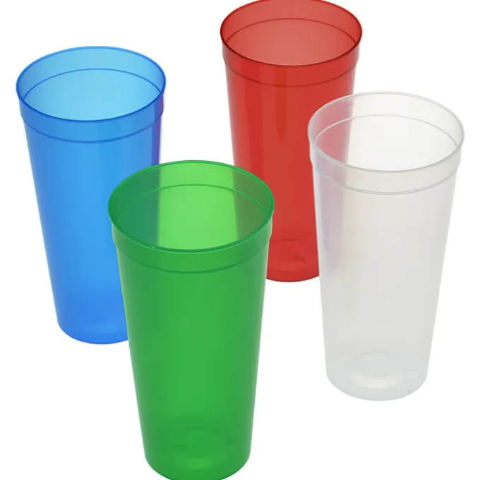 Translucent Stadium Cup with Lid & Straw - 24 oz