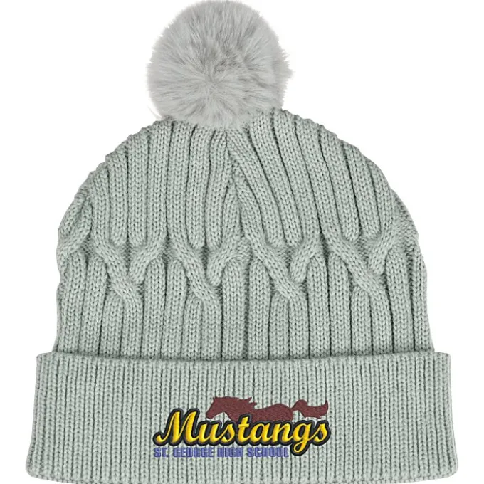 Traverse Cable Knit Pom Beanie