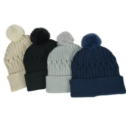 Traverse Cable Knit Pom Beanie