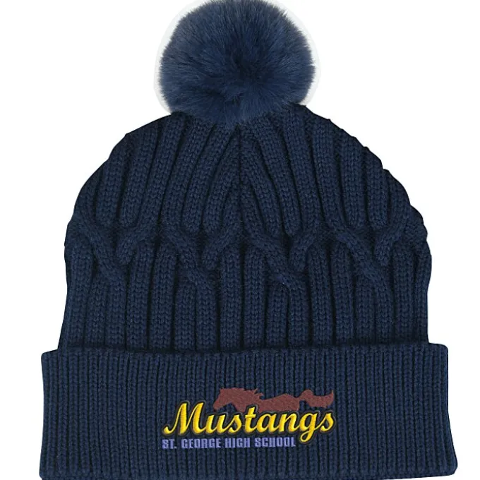 Traverse Cable Knit Pom Beanie