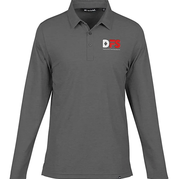TravisMathew Oceanside Heather Long Sleeve Polo