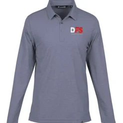 TravisMathew Oceanside Heather Long Sleeve Polo