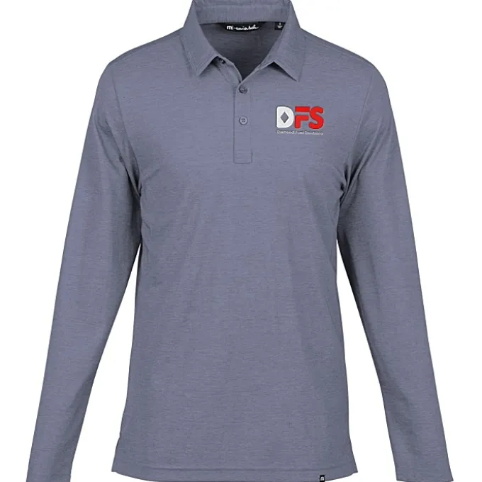 TravisMathew Oceanside Heather Long Sleeve Polo