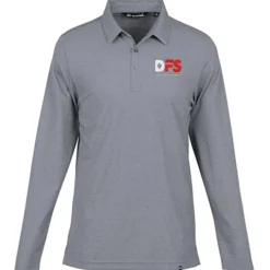 TravisMathew Oceanside Heather Long Sleeve Polo