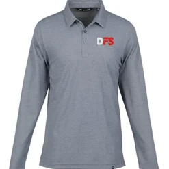 TravisMathew Oceanside Heather Long Sleeve Polo