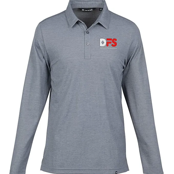 TravisMathew Oceanside Heather Long Sleeve Polo