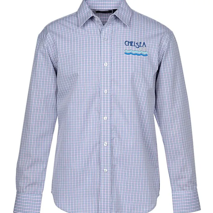 Tricolor Plaid Wrinkle Resistant Untucked Shirt - Men's