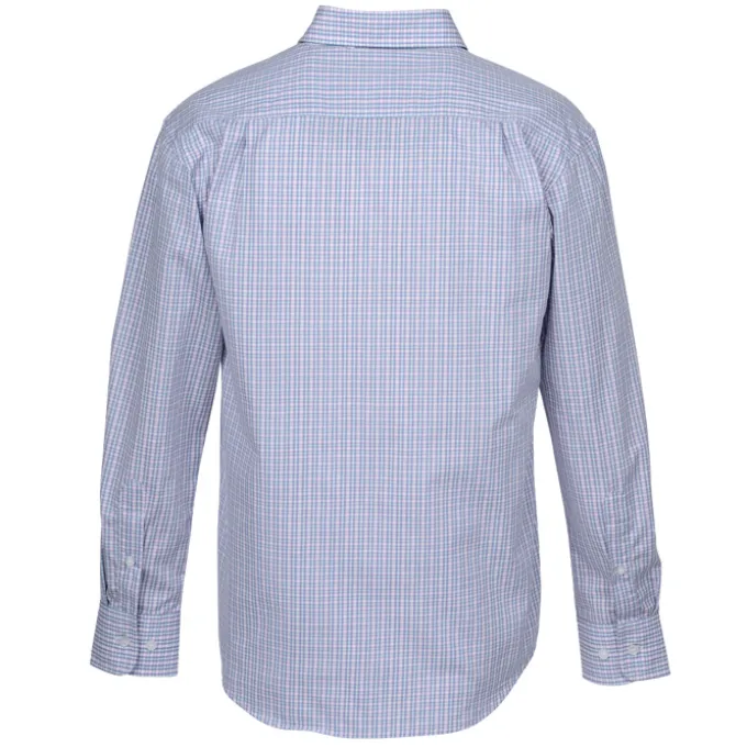 Tricolor Plaid Wrinkle Resistant Untucked Shirt - Men's