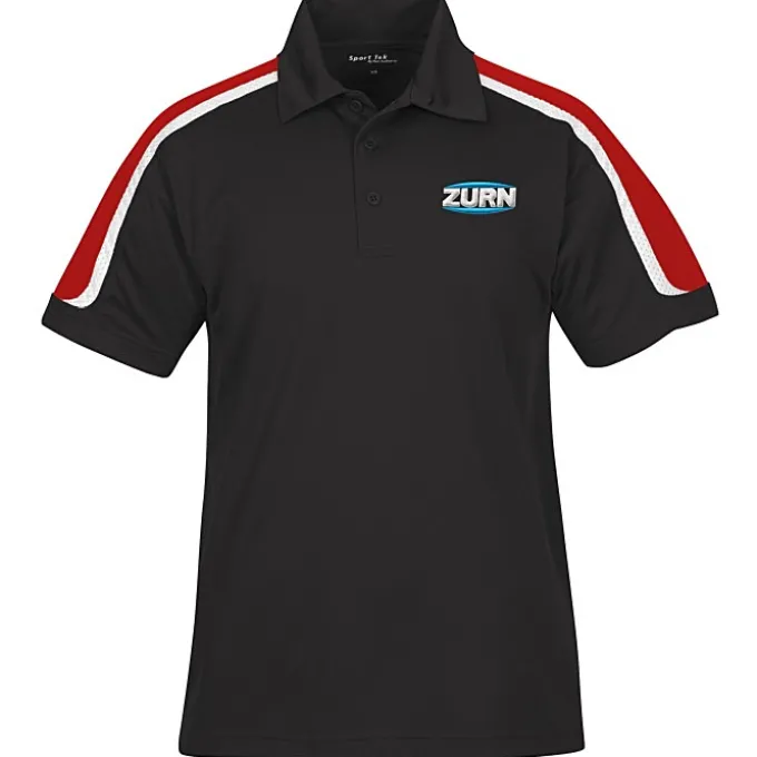 Tricolor Shoulder Accent Performance Polo - Men's