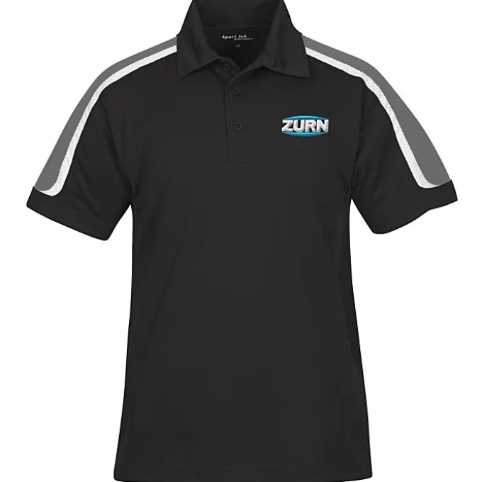 Tricolor Shoulder Accent Performance Polo - Men's