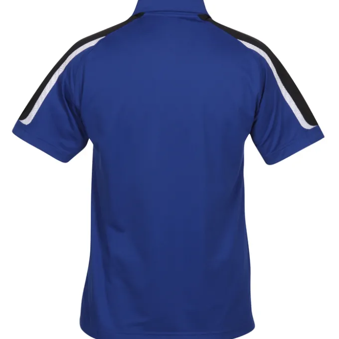 Tricolor Shoulder Accent Performance Polo - Men's