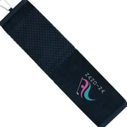 Trifold Scrubber Golf Towel with Carabiner Clip
