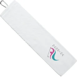 Trifold Scrubber Golf Towel with Carabiner Clip