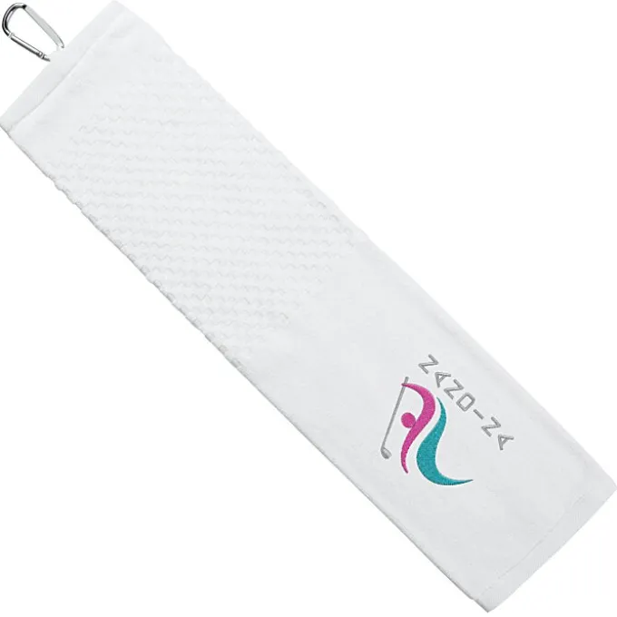 Trifold Scrubber Golf Towel with Carabiner Clip