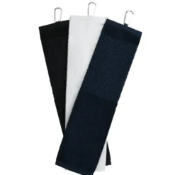 Trifold Scrubber Golf Towel with Carabiner Clip