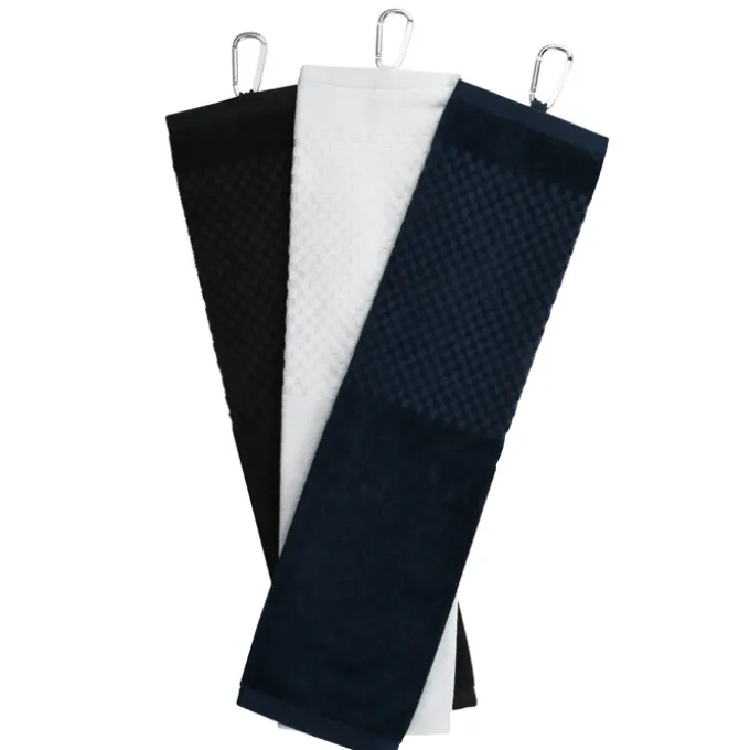 Trifold Scrubber Golf Towel with Carabiner Clip