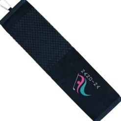 Trifold Scrubber Golf Towel with Carabiner Clip