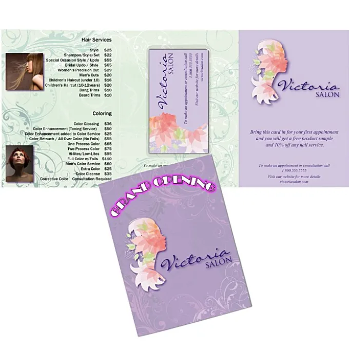 Tri-Fold SuperSeal Postcard with Magnet - 6 inches x 13 1/4 inches