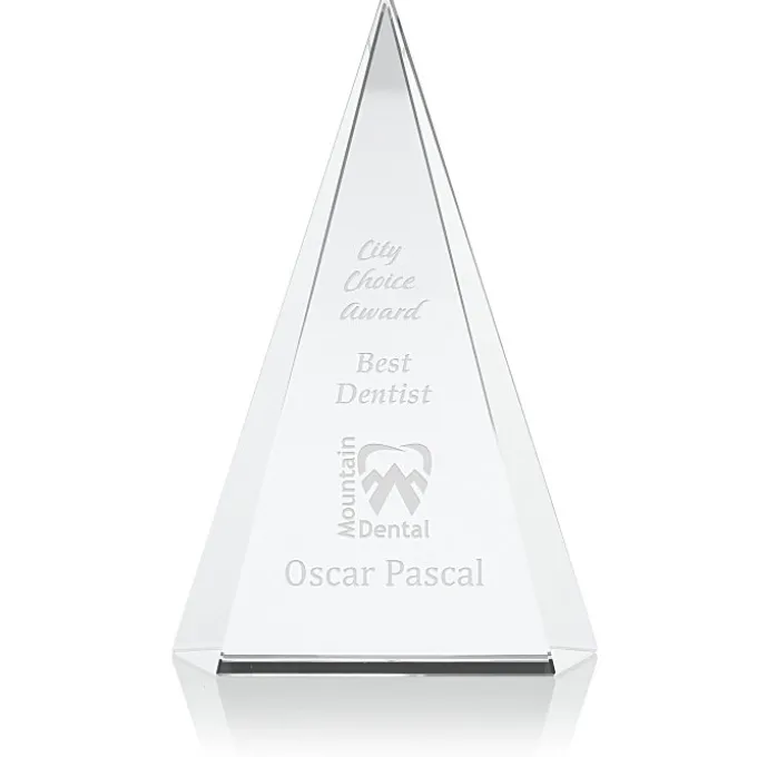 Trig Crystal Award - 8 inches