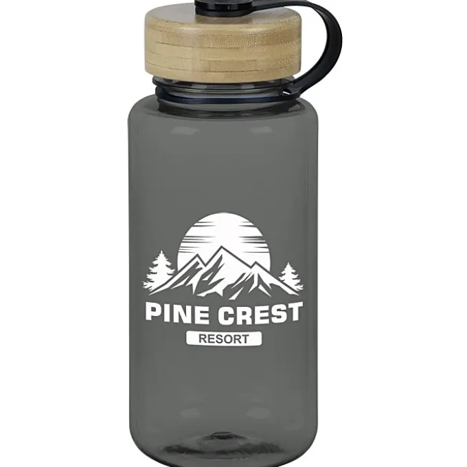 Tritan Bottle with Bamboo Lid - 34 oz