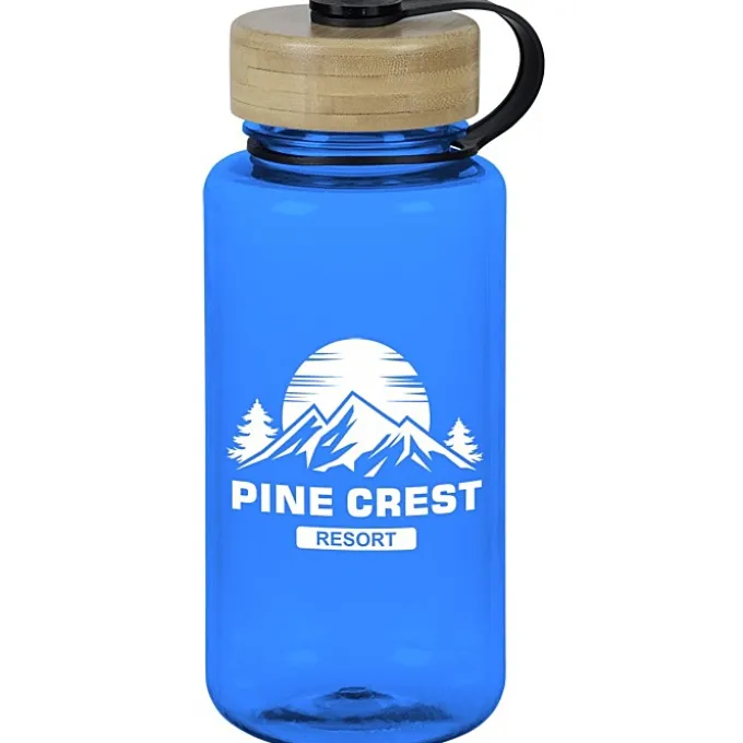 Tritan Bottle with Bamboo Lid - 34 oz