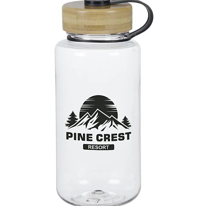 Tritan Bottle with Bamboo Lid - 34 oz
