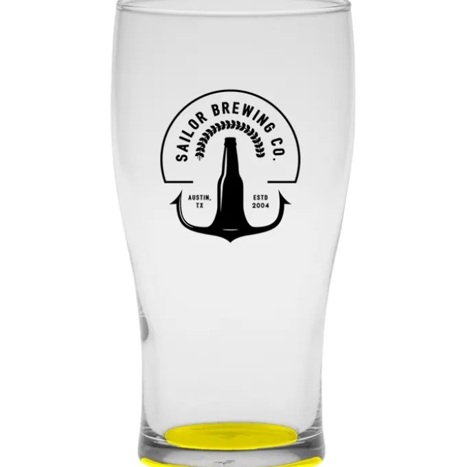 Tulip Pub Glass - 16 oz - Bottom Color