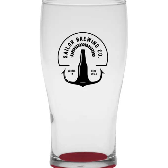 Tulip Pub Glass - 16 oz - Bottom Color