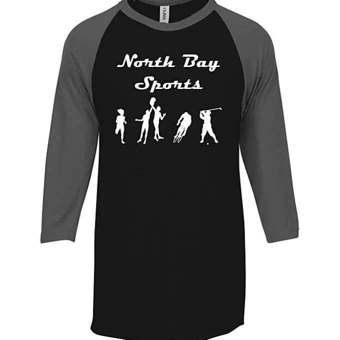 Tultex Fine Jersey 3/4 Sleeve Raglan T-Shirt - Colors