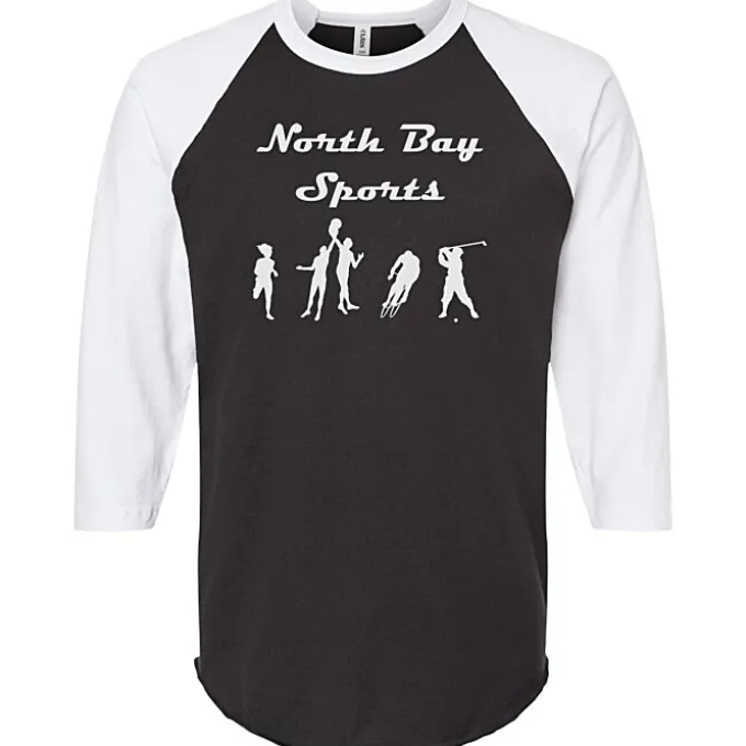 Tultex Fine Jersey 3/4 Sleeve Raglan T-Shirt - Colors