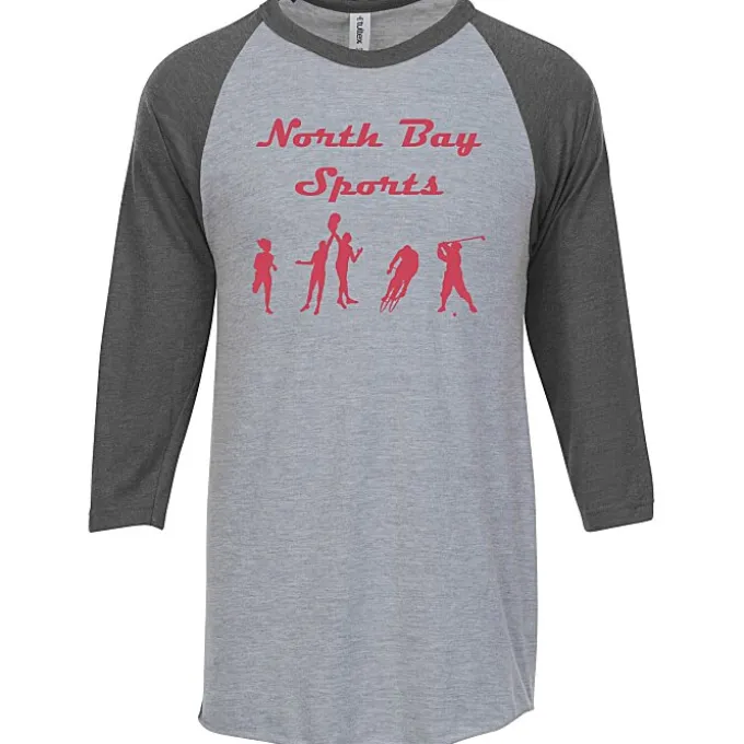 Tultex Fine Jersey 3/4 Sleeve Raglan T-Shirt - Colors