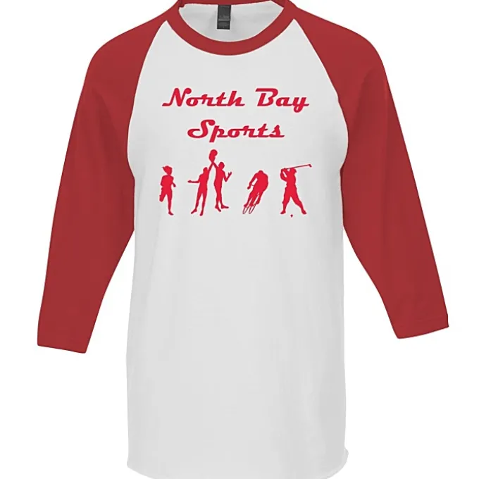 Tultex Fine Jersey 3/4 Sleeve Raglan T-Shirt - White