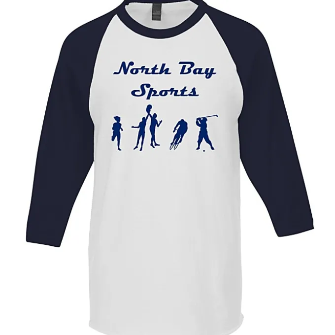 Tultex Fine Jersey 3/4 Sleeve Raglan T-Shirt - White