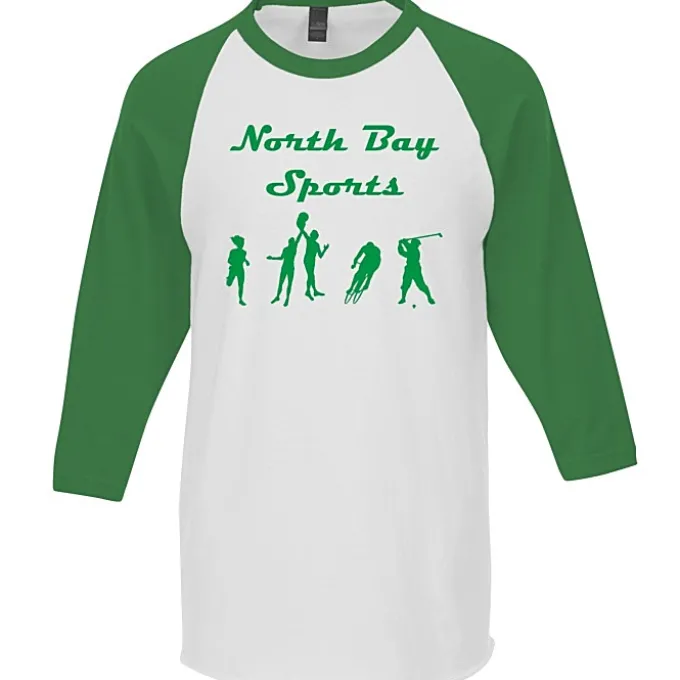 Tultex Fine Jersey 3/4 Sleeve Raglan T-Shirt - White