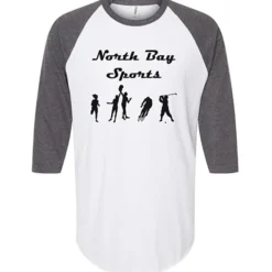 Tultex Fine Jersey 3/4 Sleeve Raglan T-Shirt - White